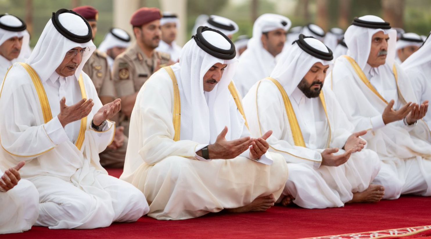 HH The Amir performs Istisqa Prayer at Lusail Prayer ground