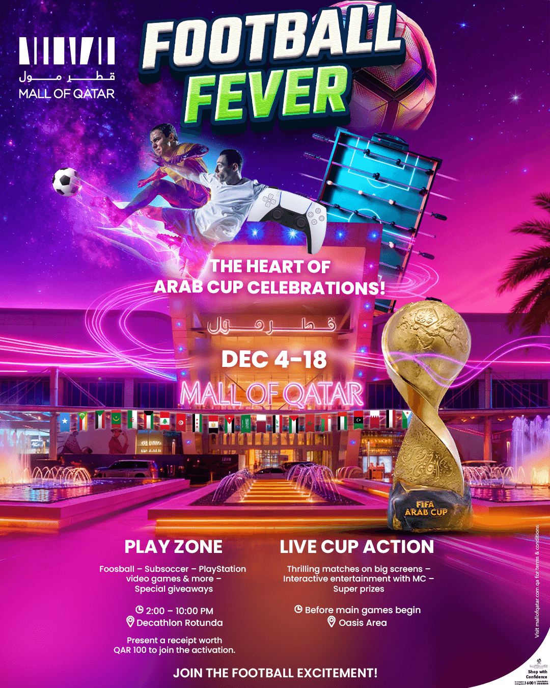 Football Fever Takes Over Mall of Qatar with Exciting Arab Cup Celebrations