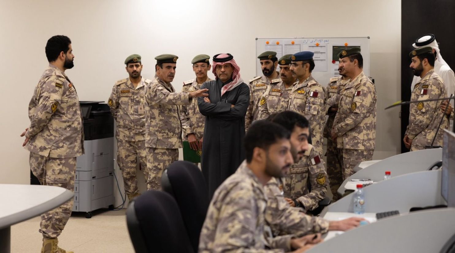 Deputy PM and Defence Minister of State for Defense Affairs visits air defence operations center